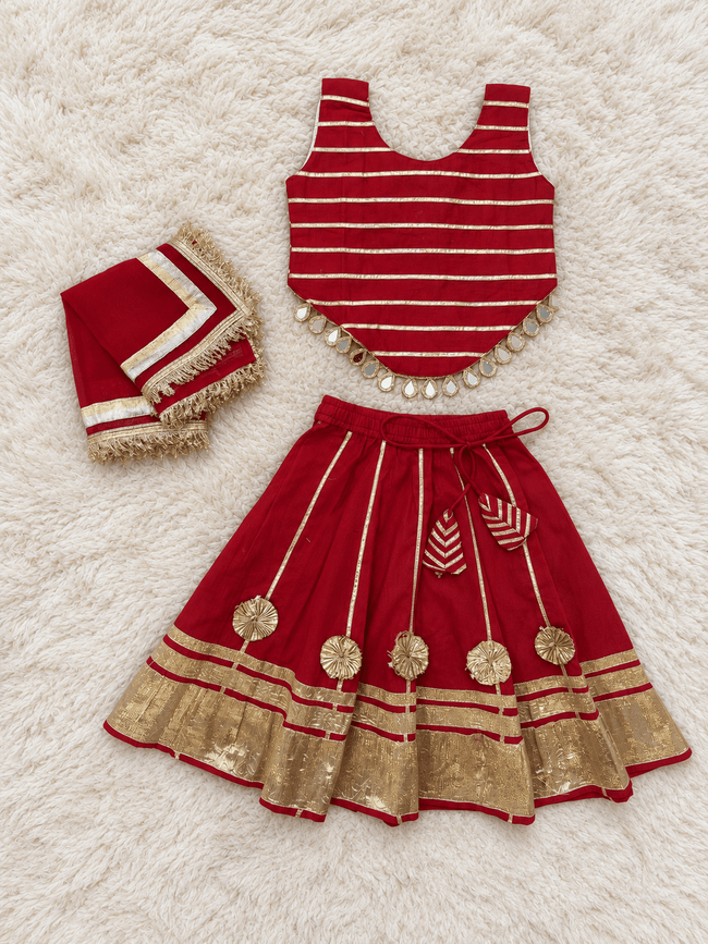 Crimson Gold Festive Lehenga Set