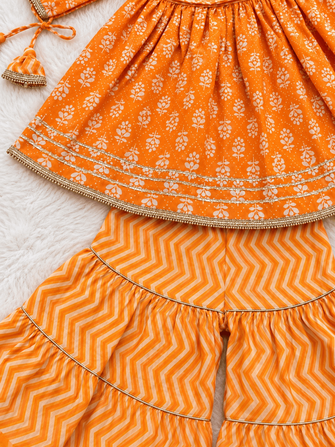 Orange Blossom Festive Sharara Set