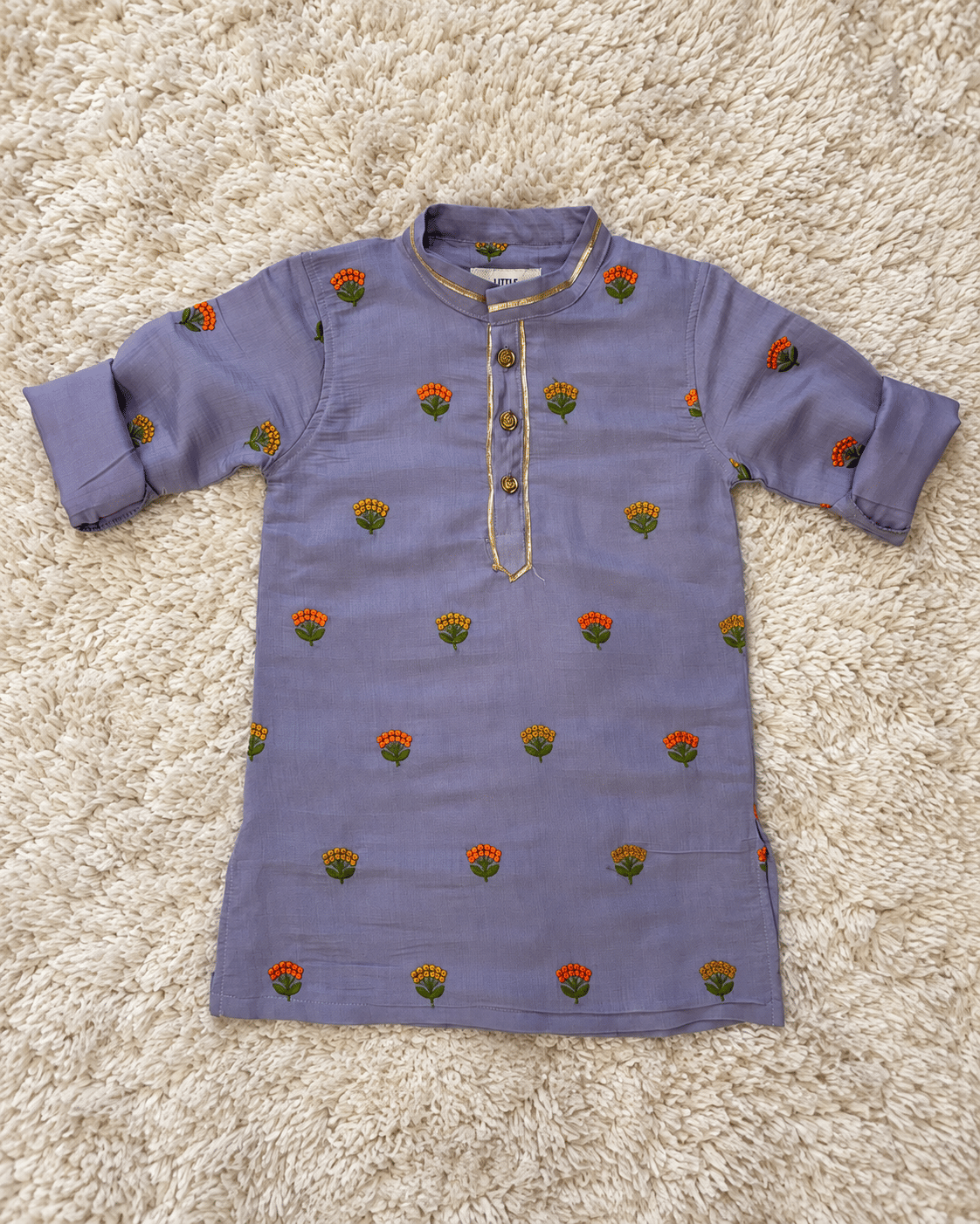 Lavender Floral Kurta Pajama Set