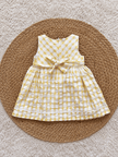Sunshine Gingham Flower Frock