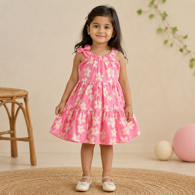 Pink Daisy Twirl Dress
