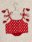 Crimson Chevron Festive Lehenga Set