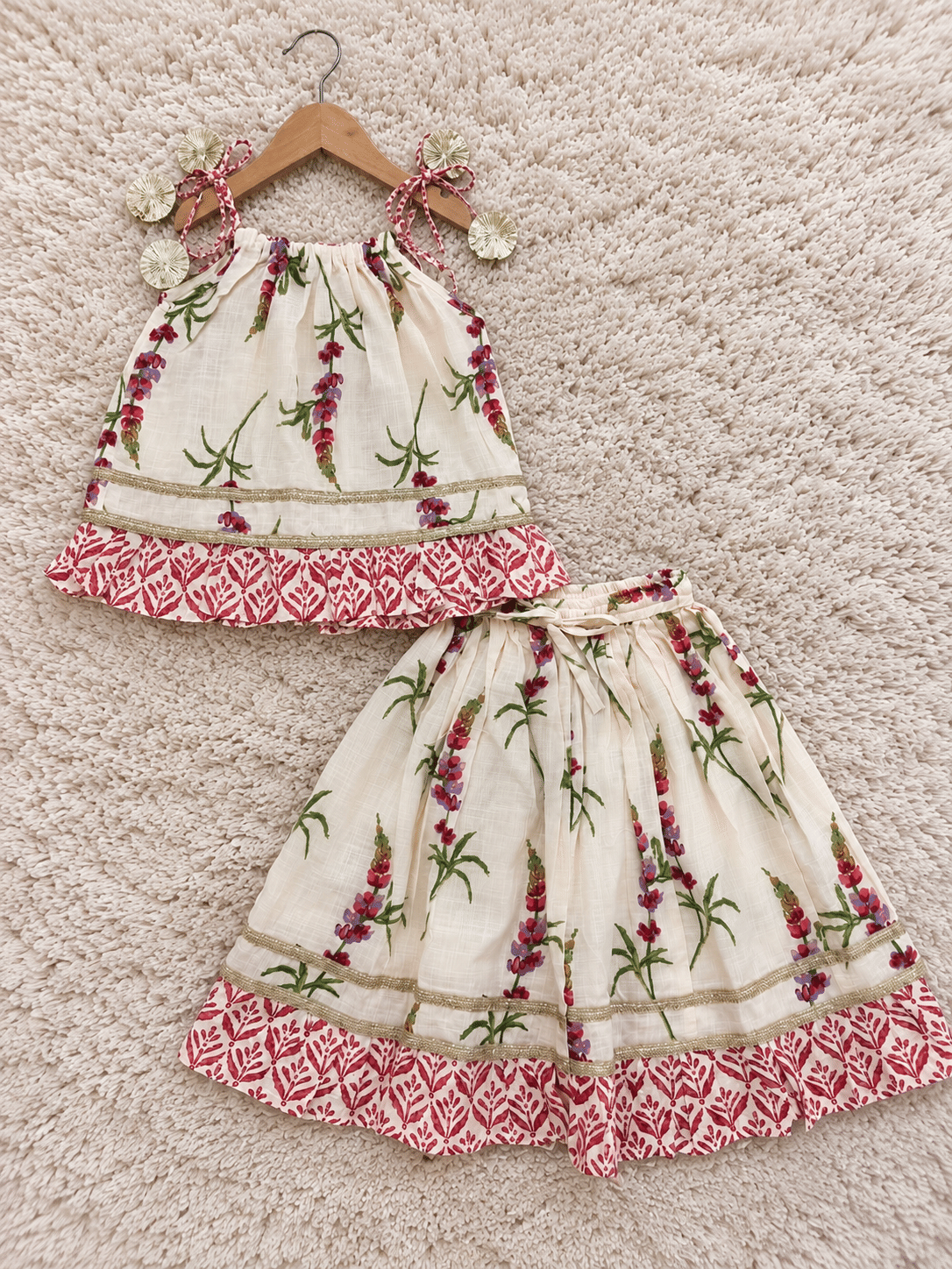 Ivory Rose Pure Cotton Lehenga