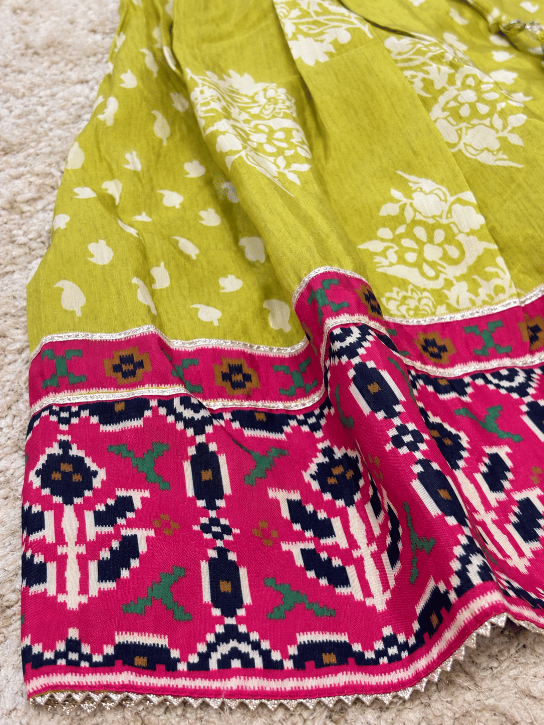Lime Pink Festive Lehenga Set