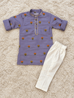 Lavender Floral Kurta Pajama Set