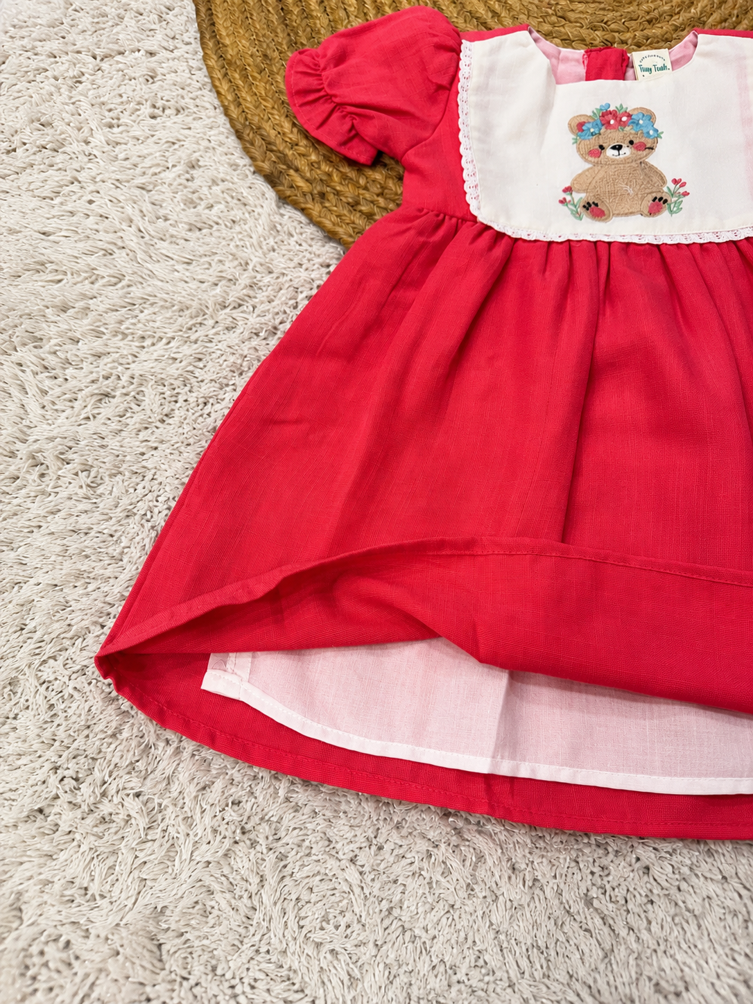 Teddy Blossom Dress – Red
