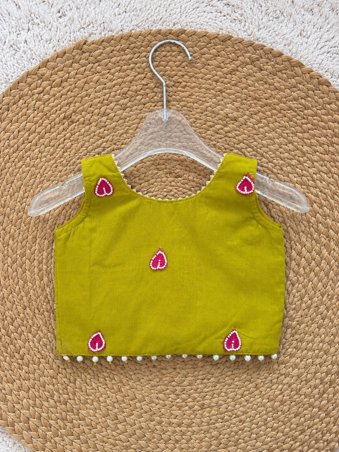 Lime Pink Pure Cotton Lehenga