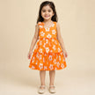 Orange Daisy Ruffle Dress