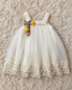 Ivory Pearl Lace Bow Dress