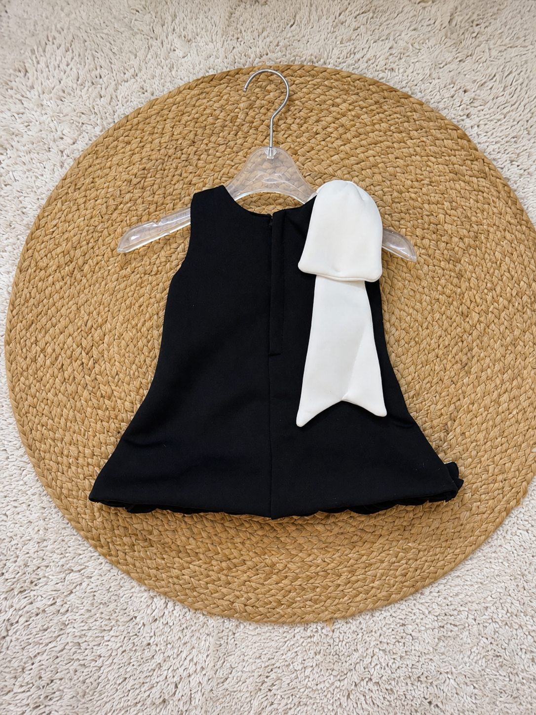 Midnight Ivory Statement Bow Dress