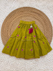 Lime Pink Pure Cotton Lehenga
