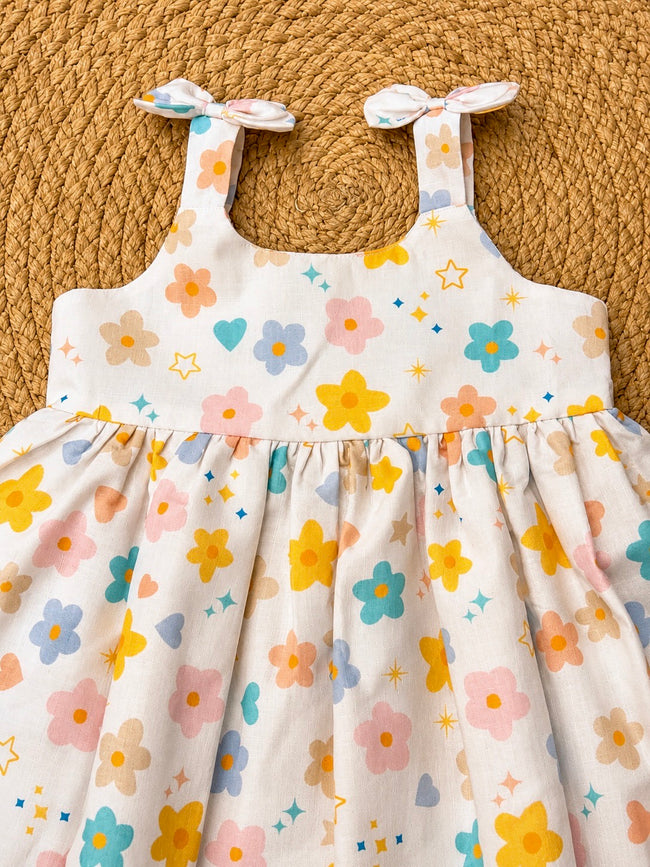 Pastel Blossom Bow Dress