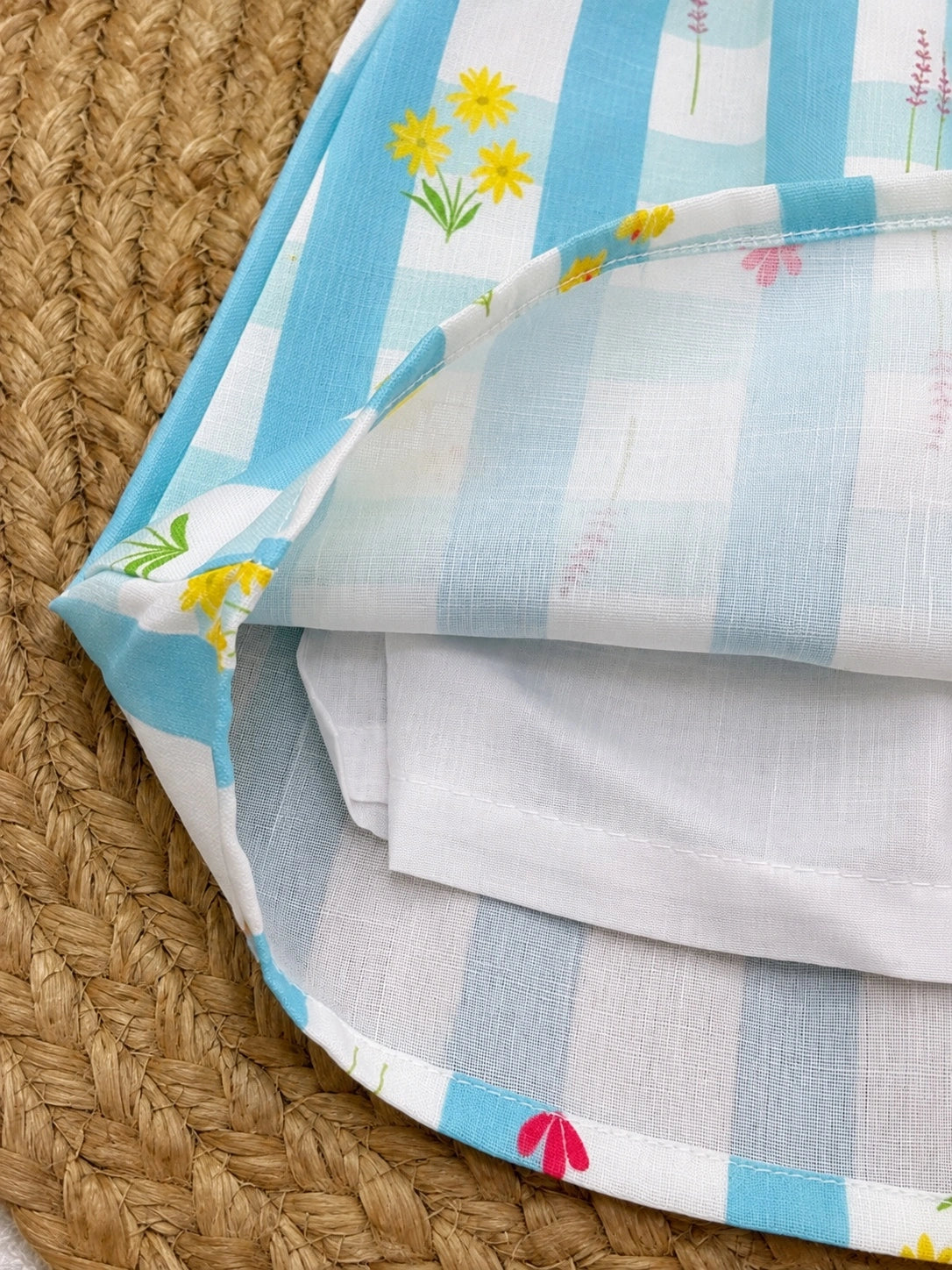 Sky Garden Gingham Smocked Dress