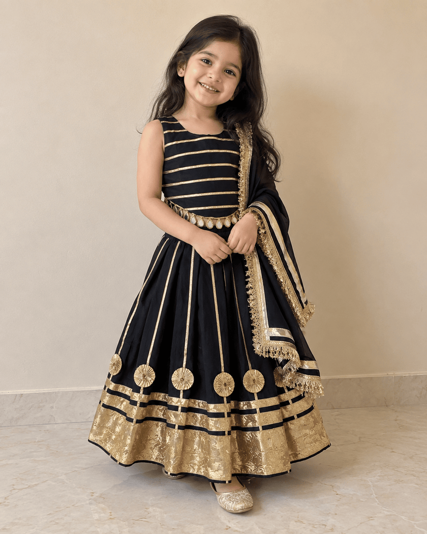 Black Gold Festive Lehenga Set