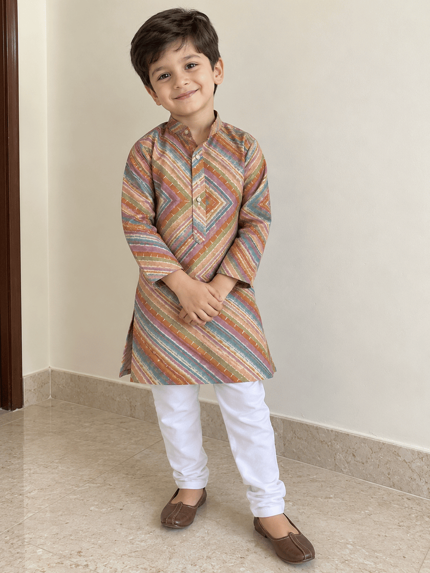 Pastel Chanderi Cotton Kurta Set