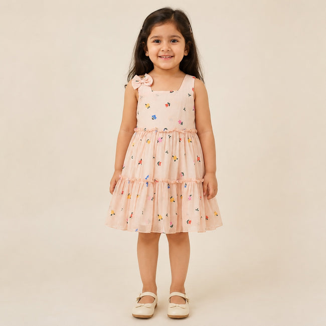 Blush Meadow Ruffle Dress