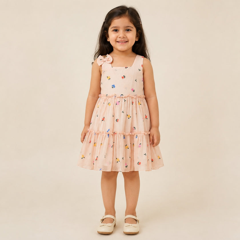 Blush Meadow Ruffle Dress