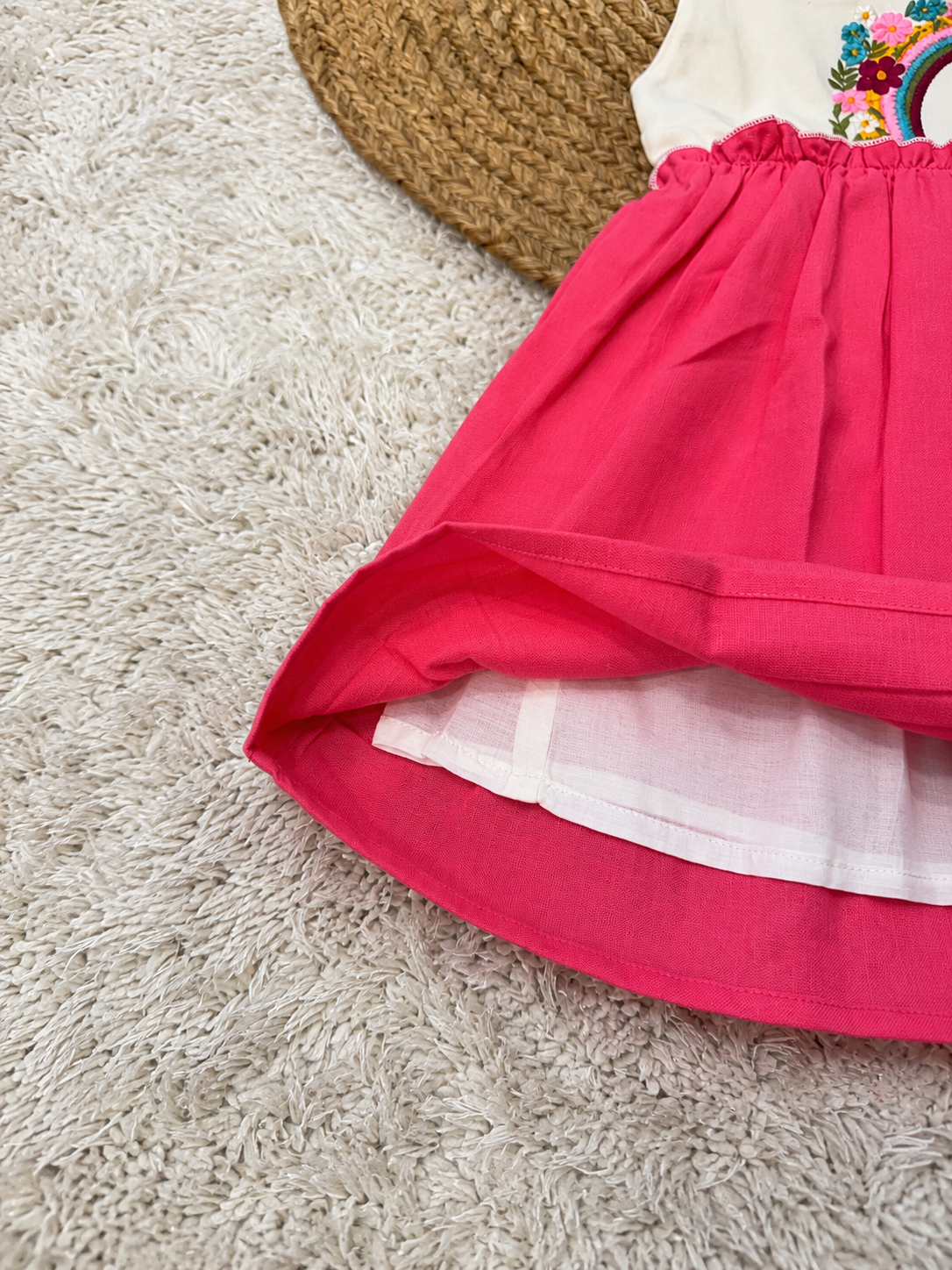 Rainbow Meadow Dress (Pink)