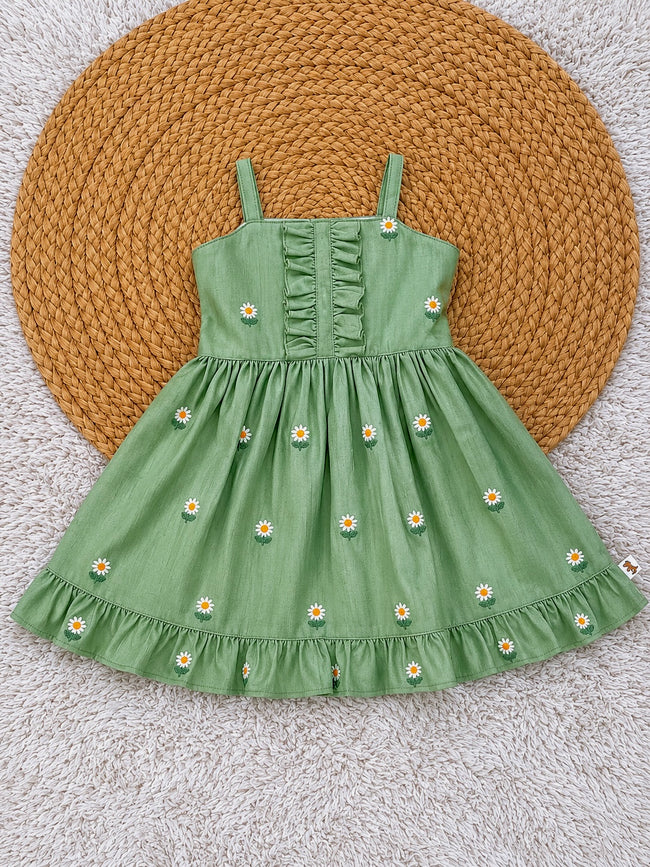 Daisy Meadow Dress (Sage Green)