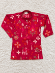 Ruby Chanderi Cotton Kurta Set