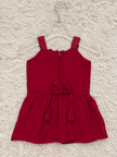 Ruby Red Embroidered Sharara Set