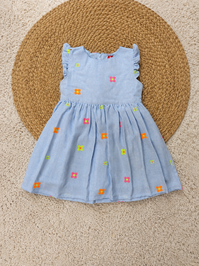 Pastel Bloom Flutter Dress