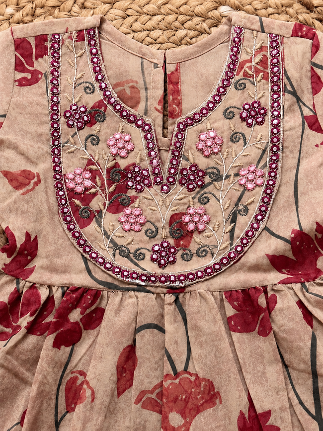 Floral Cotton Kurta & Sharara Set