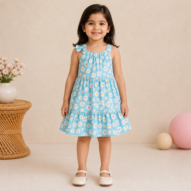Sky Daisy Twirl Dress