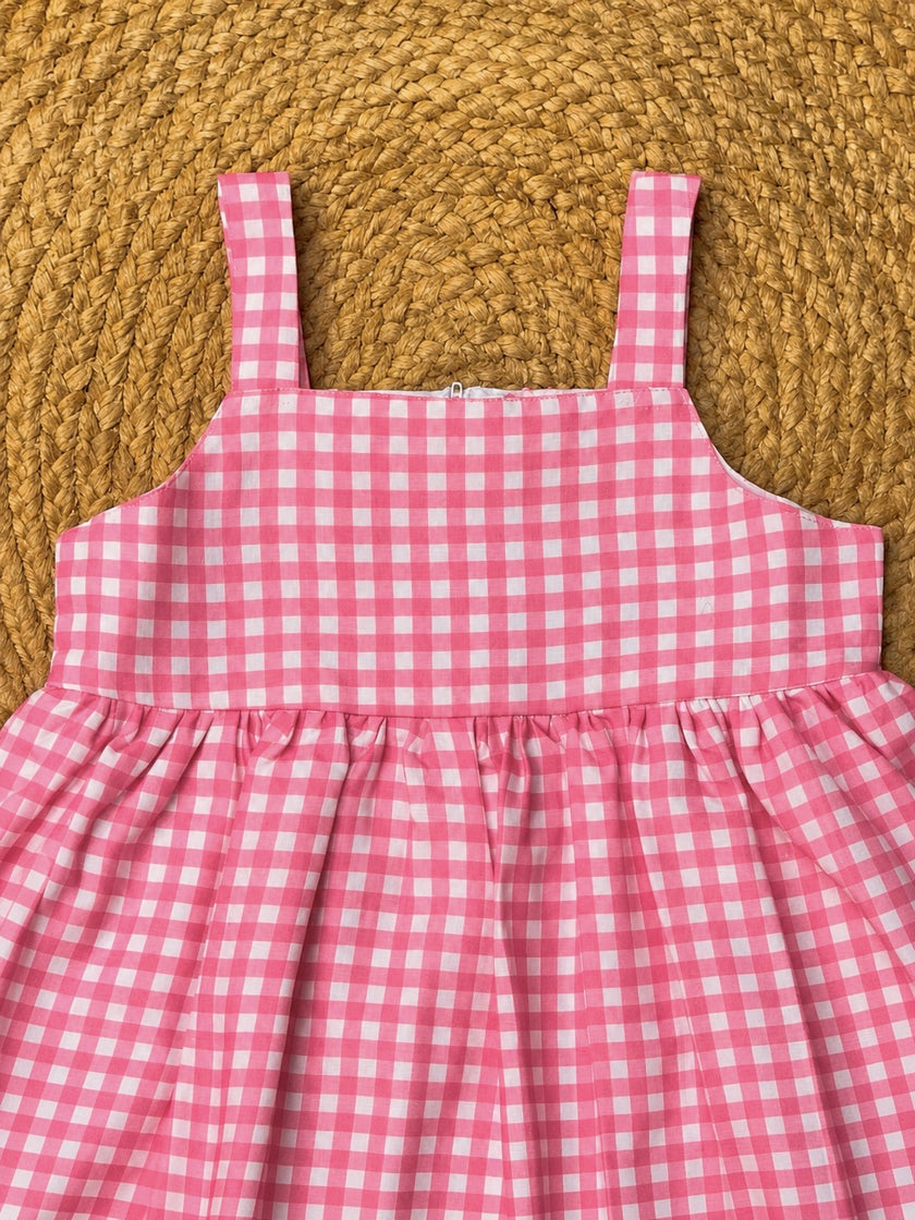Cherry Gingham Charm Dress – Lilac