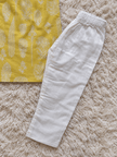 Mustard Botanical Cotton Kurta Set