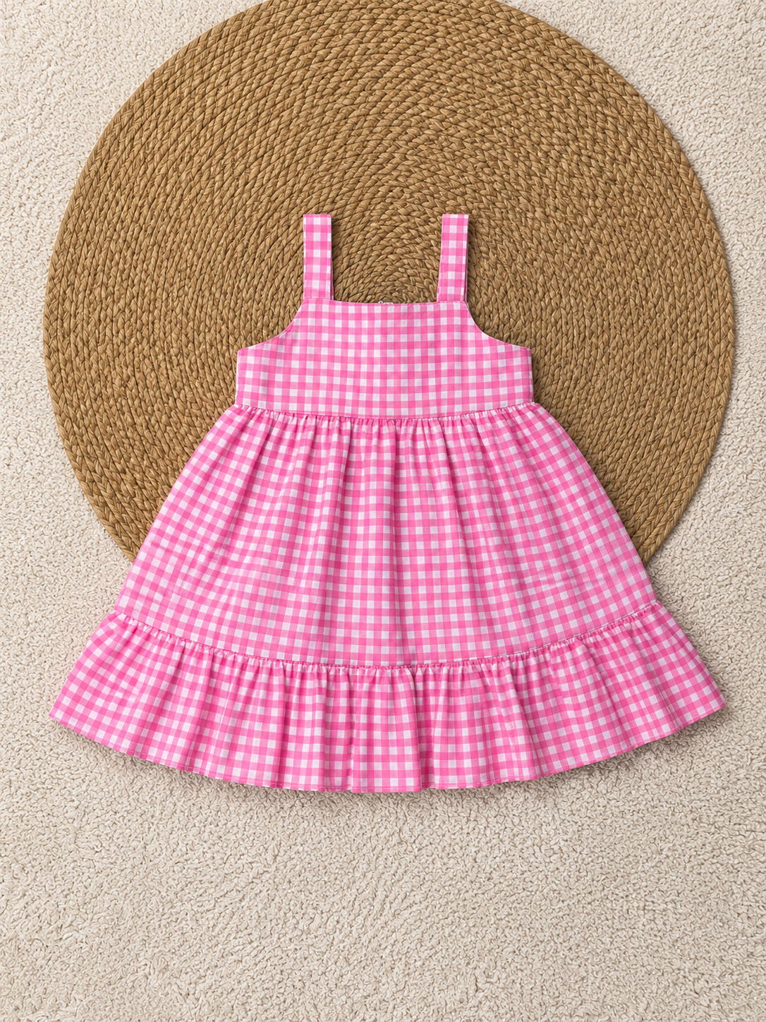 Cherry Gingham Charm Dress – Lilac