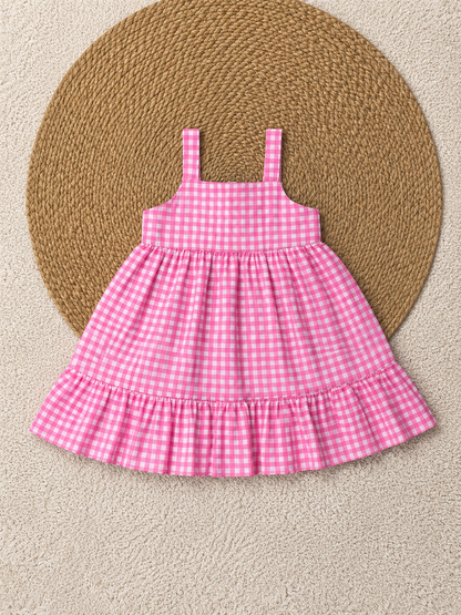 Cherry Gingham Charm Dress – Lilac