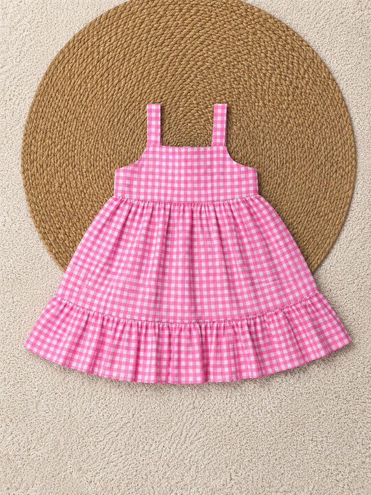 Cherry Gingham Charm Dress – Lilac