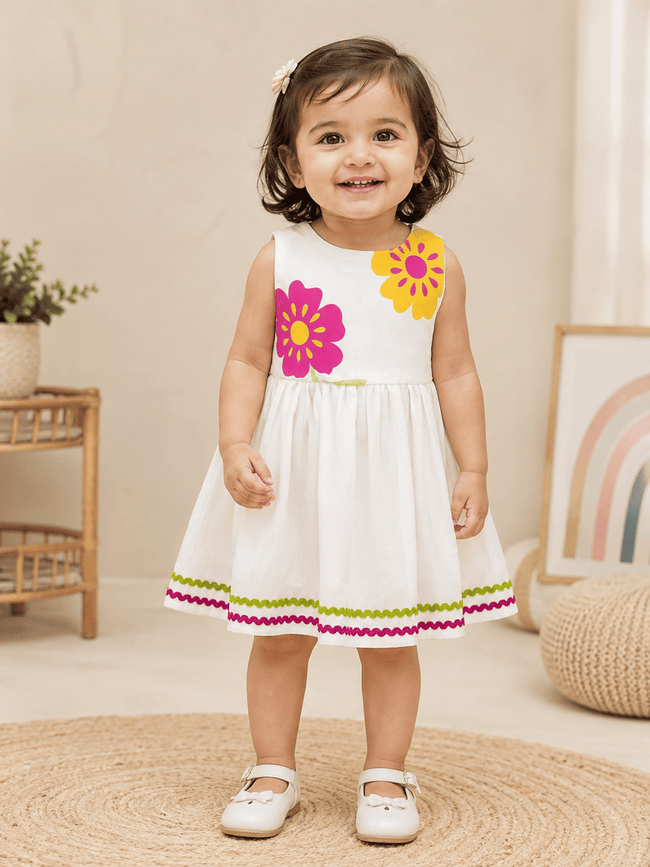 Ivory Sunshine Floral Frock
