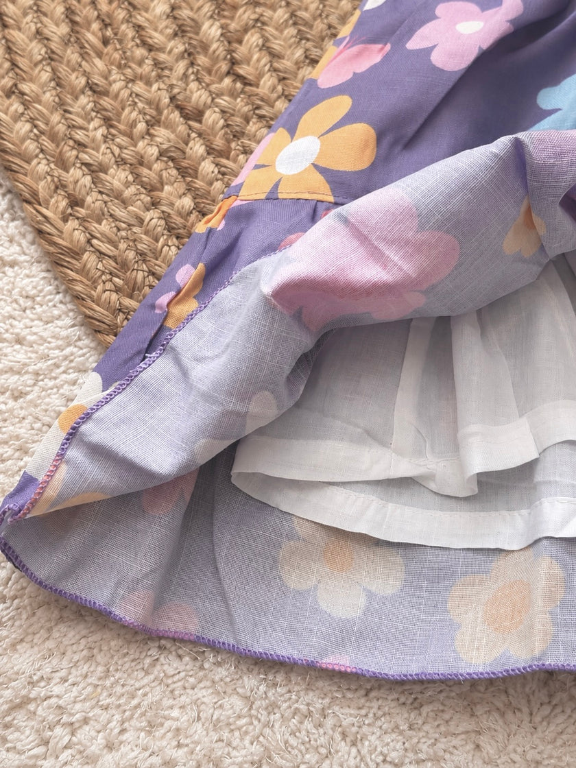 Lavender Blossom Twirl Dress