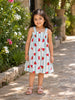 Aqua Watermelon Stripe Smocked Dress