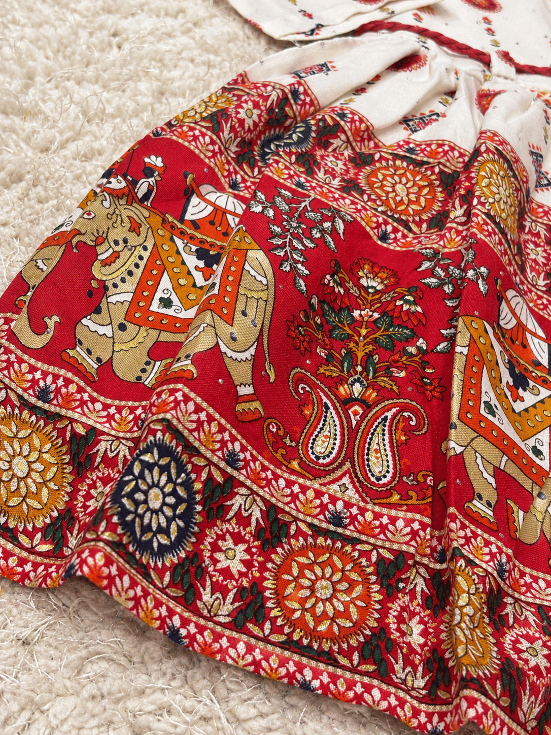 Red Elephant Print Dress