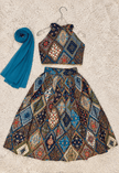 Midnight Blue Rayon Cotton Lehenga