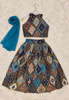 Midnight Blue Rayon Cotton Lehenga