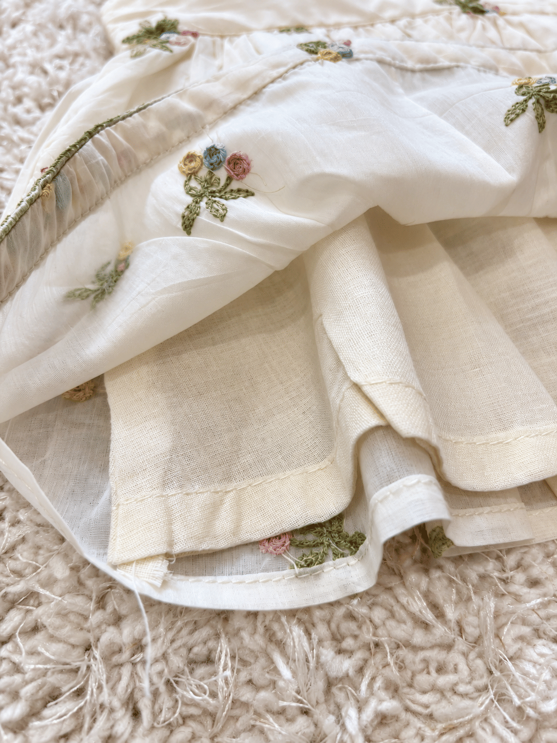 Ivory Pastel Floral Sharara Set