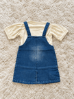 Denim Blue Floral Pocket Dress
