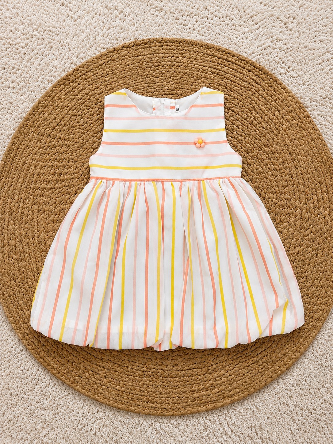 Sunshine Peach Stripe Frock