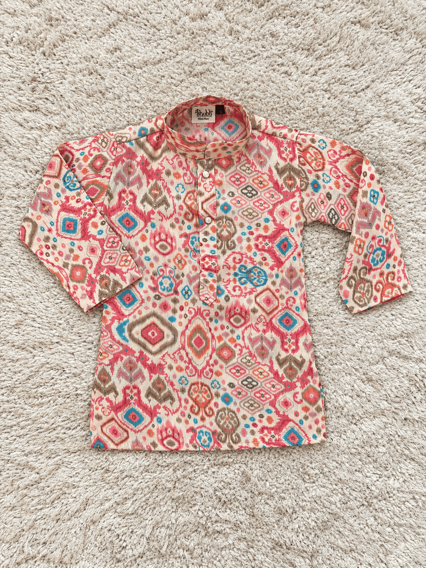 Chanderi Cotton Printed Kurta Set