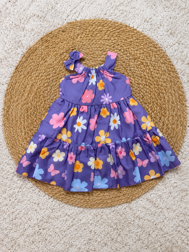 Lavender Blossom Twirl Dress