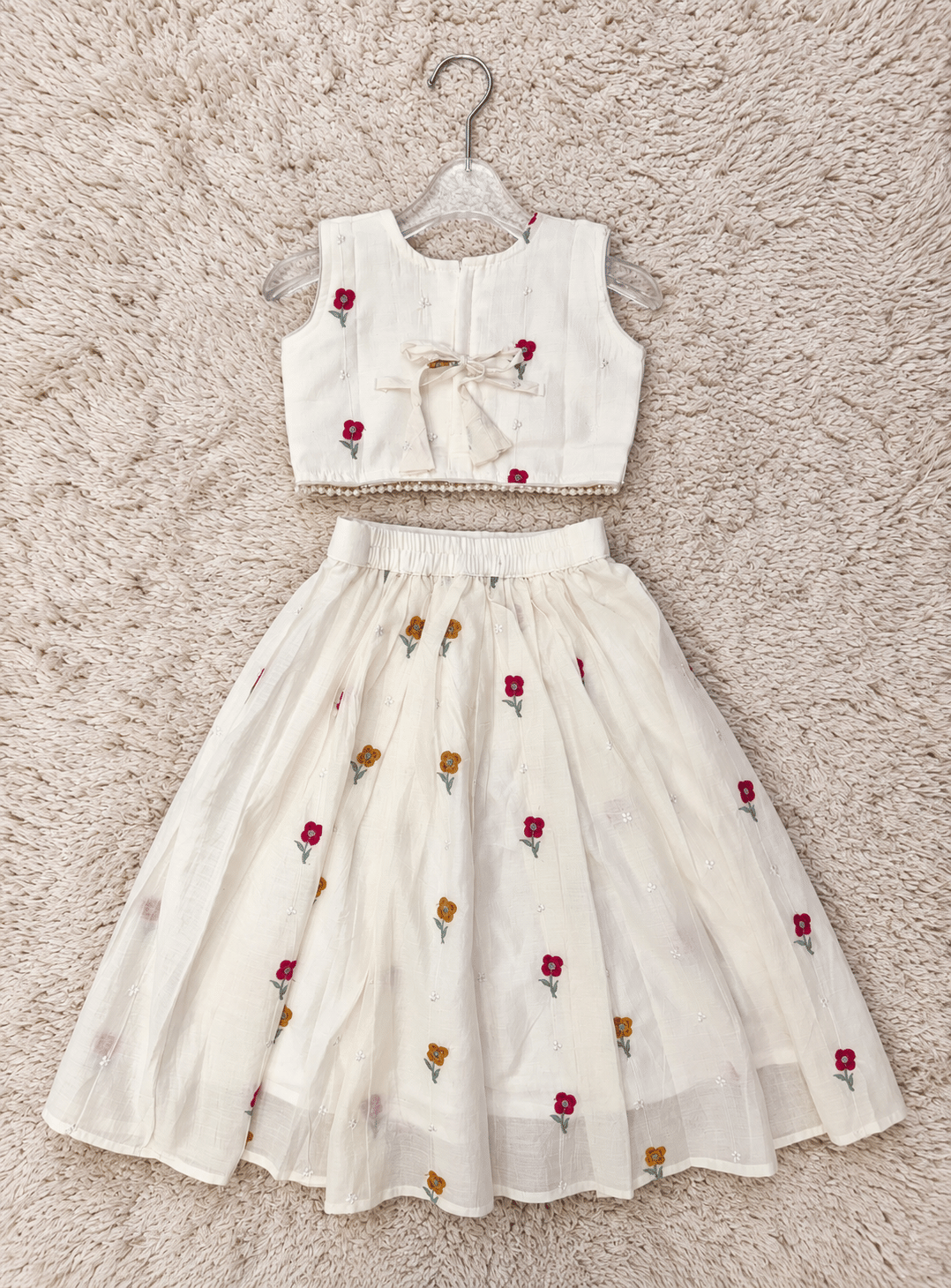 Ivory Blossom Mul Cotton Lehenga