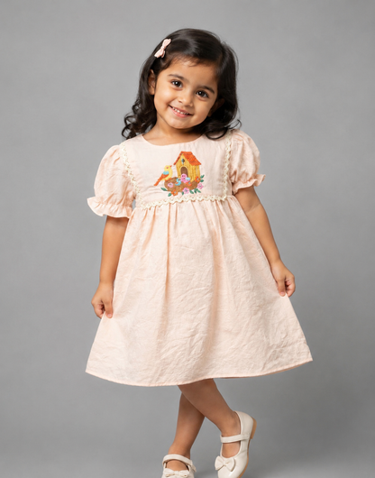 Birdsong Blossom Peach Dress