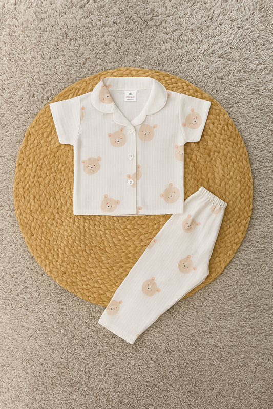 Muslin Bunny Print Cotton Night Suit