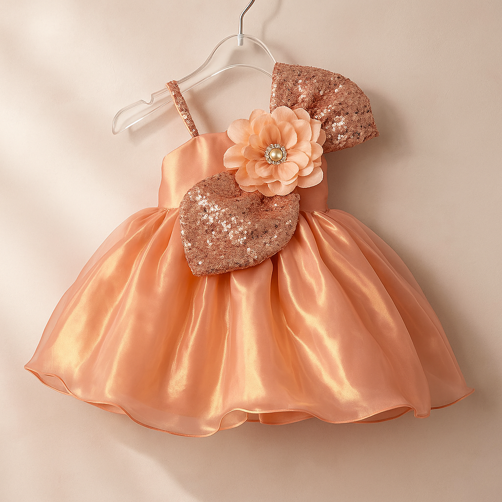 Party Dress with Sequin Bows