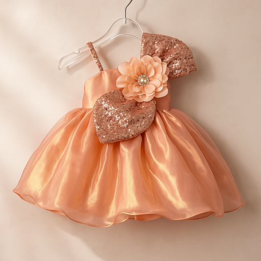 Party Dress with Sequin Bows