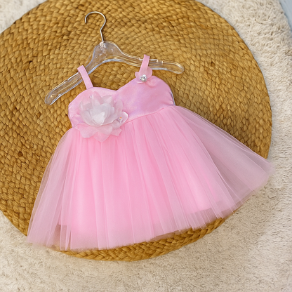 Sparkly Pink Tulle Party Dress for Girls